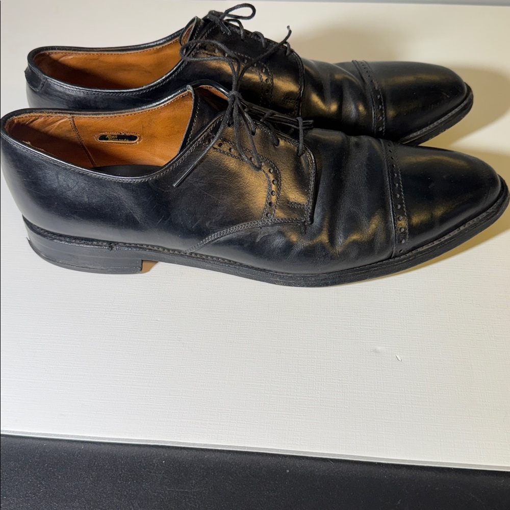 Allen Edmonds 13 D black Clifton leather cap toe oxford dress shoes EUC - Picture 3 of 9